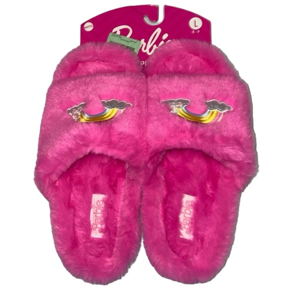 Barbie Shoes - NWT’s Hot Pink Barbie Mattel Slippers (Size Large 8-9) - Rare Find